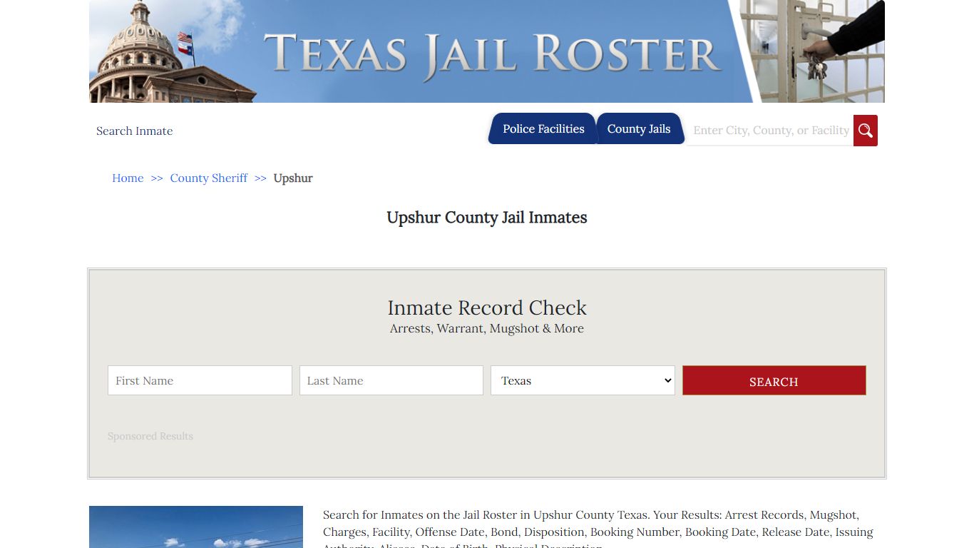 Upshur County Jail Inmates - Jail Roster Search